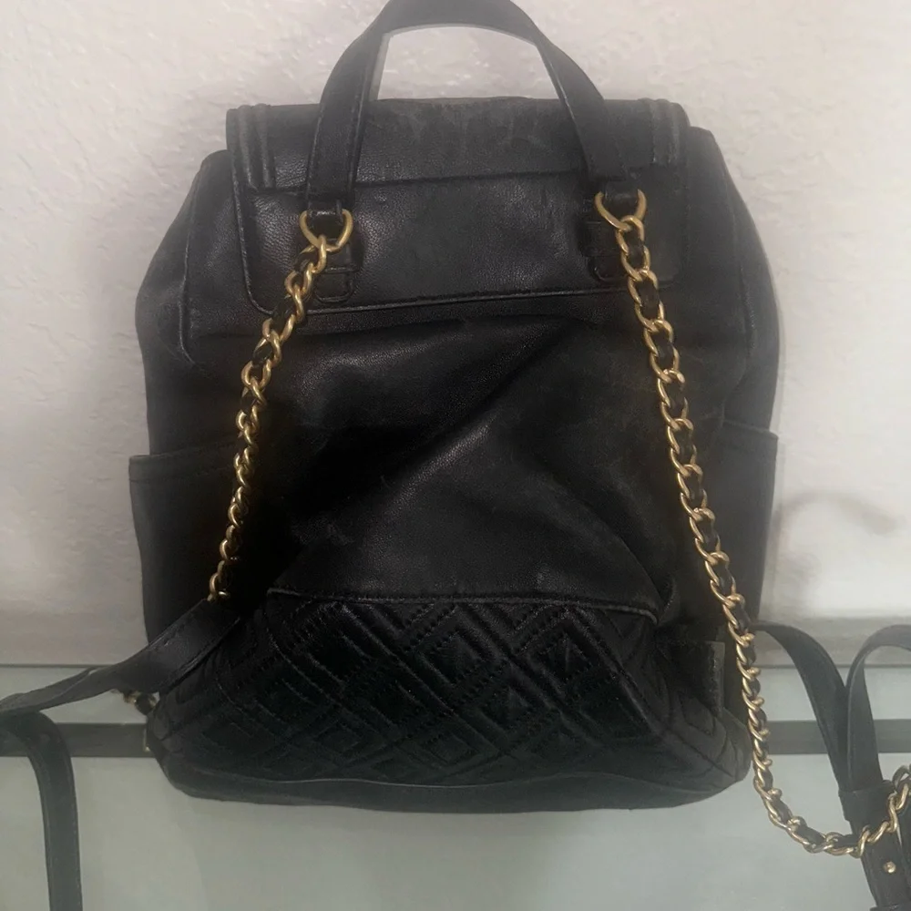 Tory Burch Black Leather Backpack - Picture 4 of 4